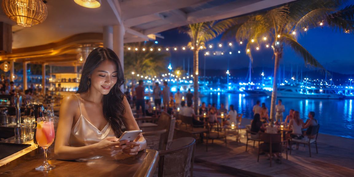 Người chơi sử dụng điện thoại để cá cược tại Phú Quốc